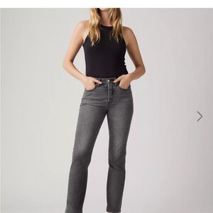 Levi's Women's Gray Wedgie Straight Leg Jeans